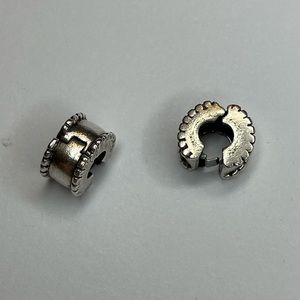 2 Pandora “Beaded Round Clip Charm”